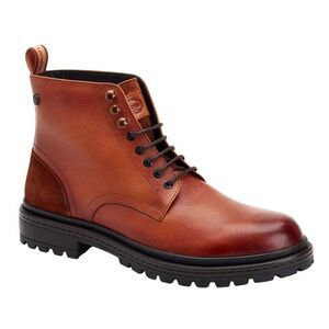 Base London Mens Dettori Grain Leather Work Boots / Tan